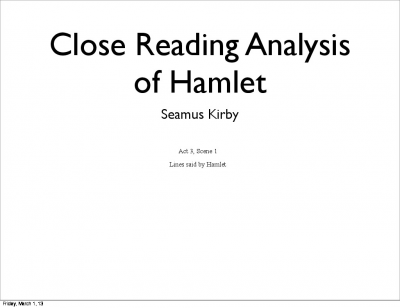 Hamlet analysis
