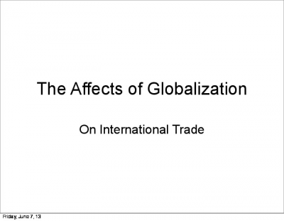 Globalization PwrPt