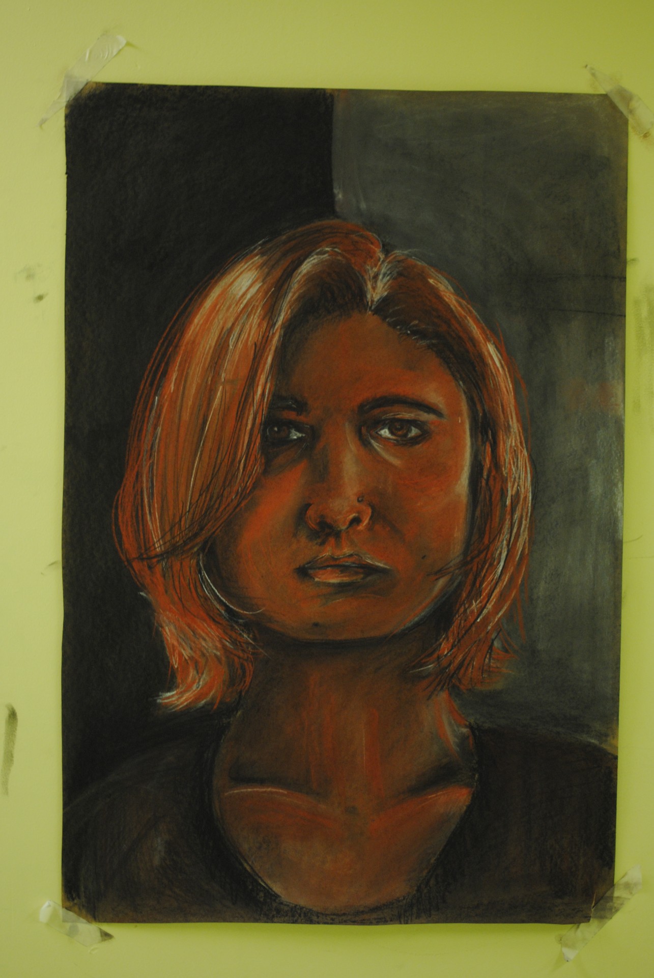Self Portrait - Charcoal/Conte (36 x 24) — Science Leadership Academy ...