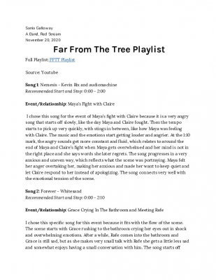 Far From The Tree Playlist - Sania Galloway